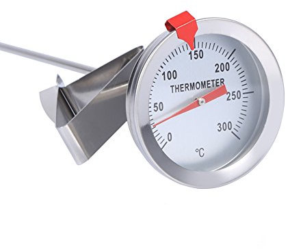 Termometro a Sonda da Cucina in Acciaio Inossidabile Lungo 12 con Clip per Bollitore per Vino Homebrew per Carne da 0℃-300℃Termometro da Cucina Dining Auxiliary