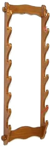 Wall Mount Sword Holder Display Stand, Wood Sword Holder Rack for Martial Arts Axe, Knife, Dagger, Lightsaber and Fishing Rod Holder Etc