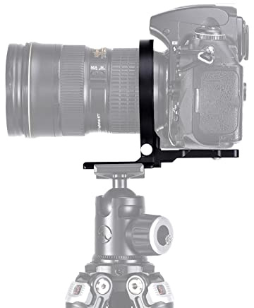 SUNWAYFOTO LS-75 Universal Rotating Collar for DLSR Cameras,Tripod Mount Ring Lens Support Collar Arca Swiss Plate Mount DSLR Horizontal Vertical Switching
