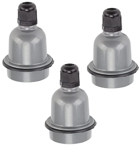 WPKD BLUEIY Casquillos De Luz E27, Portalámparas De Cerámica De 3 Piezas Anillos Impermeables Incorporados Temperatura De Brillo Ajustable Casquillo De Luz E27 De Cerámica Antifusión