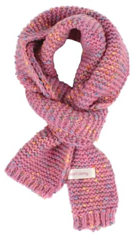 Meliyya Kinder Winter Strickschal Regenbogenfarben Halstuch Mädchen Jungen 120 * 13cm Langer Schal, Regenbogenfarben Rosa