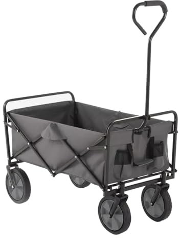 Acomoda Textil - Carro de Jardín con Ruedas Plegable, Robusto y Estable. Carreta de Transporte Cómoda, Ergonómica y Amplia para Almacén, Garaje y Patio. Carrito de Jardinería de Carga. (91x52,5x64 cm)