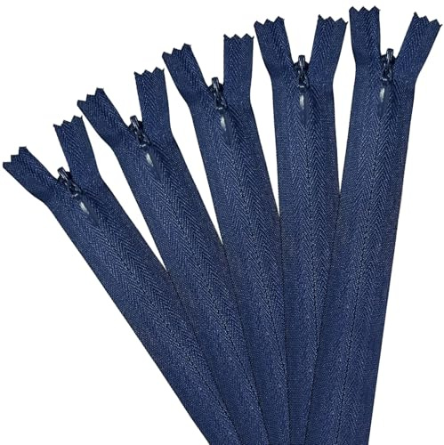 5 st. osynliga dragkedjor, 40 cm/16 tums dragkedja Nylondragkedjor för sömnad Dold osynlig dragkedja för skräddarsytillbehör Kuddar Kuddar Kjolar Byxor Klädväskor (Marinblå)