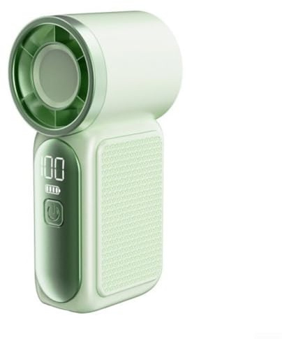 HpLive Mini ventilateur manuel rechargeable par USB avec affichage LED 6 vitesses 16900 tr/min Batterie 3000 mAh Vert