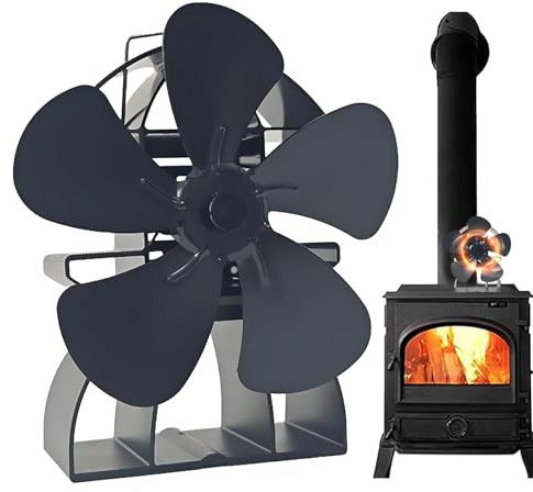 yakermur Ventilatore per a legna, ventilatore per stufa alimentato a calore | Ventilatore alimentato a calore | di circolazione 'aria calda ecologica non elettrica