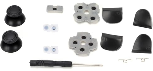 Fictory Controller ersättningskit för PS5, förbättrad ledande gummidyna, 3D-Rocker plastlock, L12-knappsats, prisvärd speluppgradering