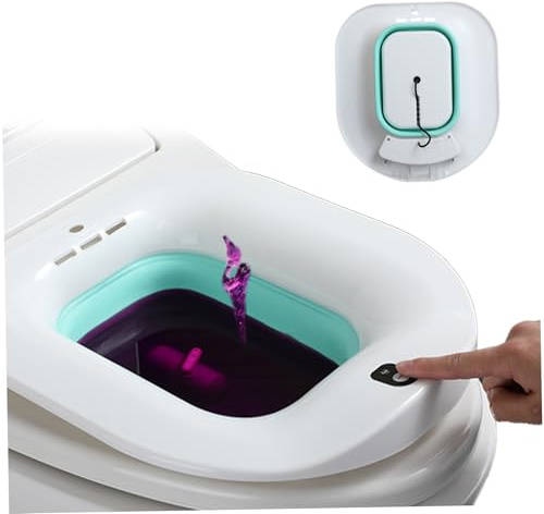 Sitz Bath for Toilet, Electric Automatic Sitz Bath Tub Relief Postpartum Care, Anti Overflow Foldable Tub, Non-Slip for Hemorrhoids, Postpartum, Elderly Baths