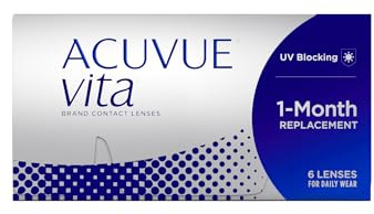 ACUVUE Vita Monatskontaktlinsen mit komfortablem Tragegefühl – Den ganzen Monat lang – 5,25 dpt & BC 8.4 – Mit UV Schutz & durchgängig hohem Feuchtigkeitsgehalt – 6 Linsen