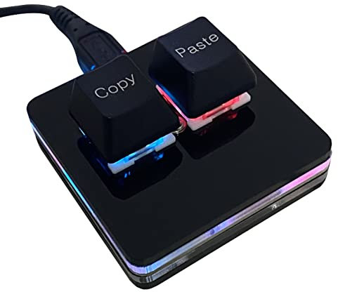 BTXETUEL Sayo OSU-Tastatur - 2-Tasten-Mechanische Gaming-Tastatur mit Hotswap, Einhand-Bedienung, Cherry Switch, RGB-Hintergrundbeleuchtung, Mini-USB für Makros