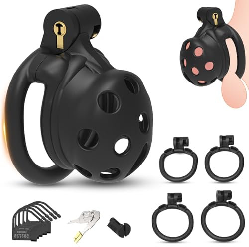 BDSMYEE Peniskäfig mit Einsteckschloss,Chastity Cage Male,Keuschheitskäfig Herren extrem Sexspielzeug für Paare extrem sex Keuschheitsgürtel für Herren Cock Cage Penis Cage (Kurze)