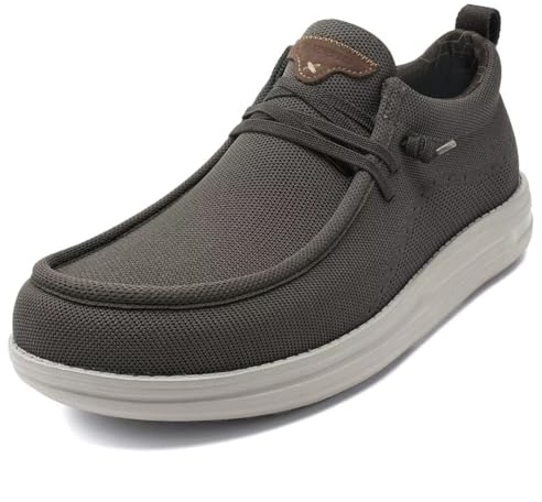 1TAZERO Mens-Extra Wide-Toe Box-Shoes Barefoot-Dress - Walking 6E Slip-On Diabetic Loafers Orthopedic Shoes for Men with Arch Support Brown 10