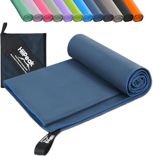 HiiPeak Serviette Microfibre Séchage Rapide, Serviette Sport Musculation Homme et Femme, Serviette de Bain Microfibre Parfait pour Voyage, Fitness, Piscine et Plage