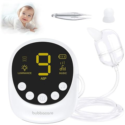 Baby Nasensauger, Elektrischer Nasensauger Mit 9 Saugstufen, Nasensauger Mit Licht Und Musik, Nasensaug Baby Effiziente Klarer Nasenschleim, Flüssigkeitsspeichertank Mit Großem Fassungsvermögen