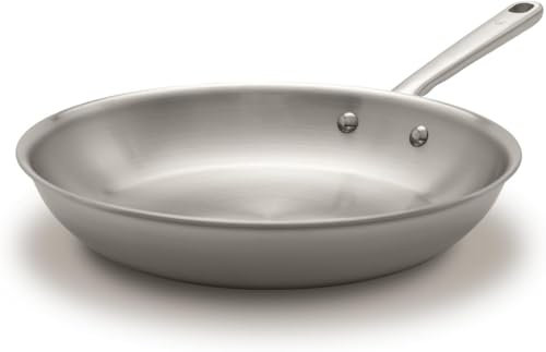 Atma la Bonne Poêle Inox Triple Couche - Poêle Induction 26cm avec Manche Riveté - Sans PFAS ni Revêtement Chimique - Compatible Tous Feux et Four - Fabriquée en France