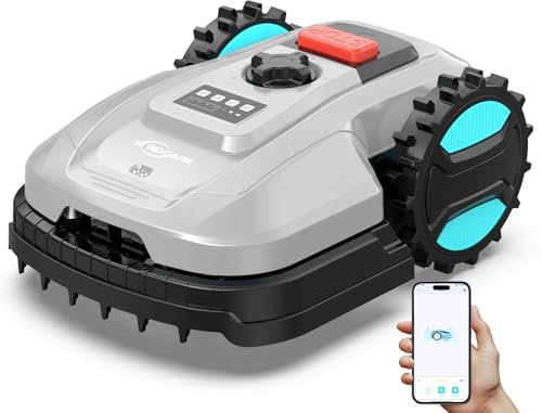 YARDCARE E400 Mähroboter mit App Steuerung, Max. bis zu 400m², 20-60mm Schnitthöhe,Rasenroboter, RegenSensor, Rasenmäher Roboter mit 18cm Schnittbreite, Weniger als 60 dB