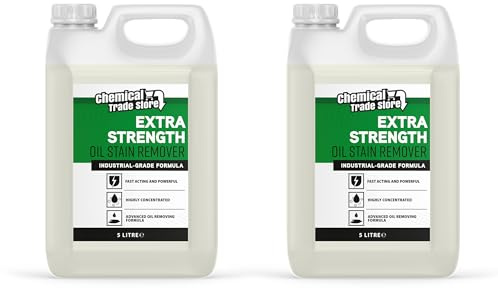 Chemical Trade Store - Oil Stain Remover | Removes Tough Stains from Driveways & Patios | Heavy Duty Cleaner & Degreaser - 2 x 5L