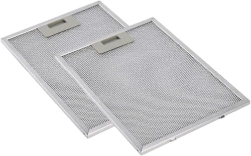 Lot de 2 filtres de ventilation en maille métallique, filtres en aluminium pour hotte aspirante de cuisine, filtre de ventilation de rechange pour hottes de cuisine, 32 x 26 cm