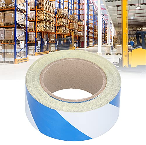 Tefola Wetterfeste Sicherheitsbänder Bänder 5cmx30m Reflektierendes Sicherheitswarnband Blau Weiß Gestreiftes Gefahrenmarkierungsband Sicherheitsstreifen, Bodenband, Absperrband für Boden, Wände