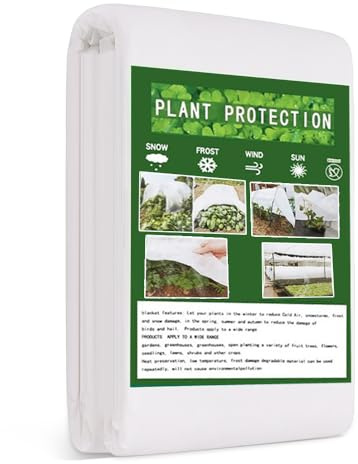 XPJBKC Garden Fleece Frost Protection 35gsm, 3m x 10m Thickened Horticultural Fleece, Plant Fleece Frost Protection, Non-Woven Fabric Winter Plant Frost Protection