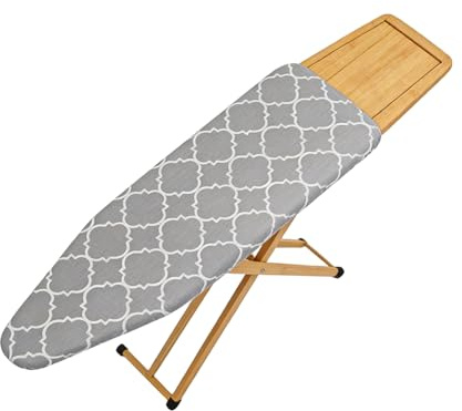 Ironing Board Cover and Mat – Fleece Pad, Heat Shield Layer, Locking Drawstring | 5mm Thick Padding Insulated Anti Scalding Protection Stain Resistant Fabric Easy Fit Design Comfort Pressing
