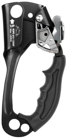 Jnchdghwa Dispositivo de Ascenso de Mano para Escalada en Al Aire Libre, Herramienta de Cuerda de Escalada para Mano Derecha de 8-12mm