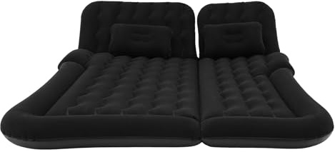 Materassino gonfiabile per auto SUV, con pompa ad aria elettrica – Flocking & PVC, extra grande (174 x 126 cm), resistente fino a 300 kg, 6 camere d'aria, materasso gonfiabile comodo per campeggio