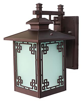 SKYGOO Lámpara de pared de rejilla de ventana creativa, lámpara de pared de balcón impermeable al aire libre, lámpara de pared de aluminio fundido a presión, lámpara de jardín de pasillo de pasillo, l