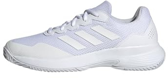 adidas Hombre Gamecourt 2.0 Tennis Shoes, ftwr white/ftwr white/matte silver, 46 2/3 EU