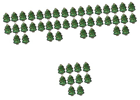 DIYEAH 50pcs Iron Christmas Tree Patches Sequin Embroidered Appliques for Clothing