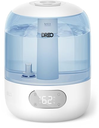 Dreo Humidificateur d'air pour chambre à coucher, brume fraîche pour la maison et les grandes pièces, humidificateur silencieux pour bébé, veilleuse, diffuseur essentiel, humidificateur à ultrasons