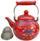 Alipis Caldera de esmalte cafeteras bote cafe travel kettle water boiler water heater rápido Porcelana verter esmalte sobre tetera de acero térmico tetera esmaltada tetera de mano rojo