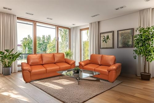 Quattro Meble Echtleder Möbel Set „Oxford“ 3-2 aus italienischem Naturleder Leder Farbauswahl !!!