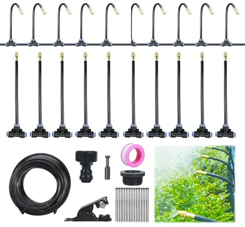 360° Curved Garden Automatic Irrigation System, Bewässerungssystem Garten, Greenhouse Pflanzen, Hochbeet Bewässerung Tropfbewässerung für Landschaft, Flower Bed und Terrasse Pflanzen 10nm