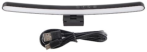 Computer Monitor Lamp 5V 1A Asymmetrisk Optisk Beröring Dimning Screen Monitor Light Bar med 7 Color RGB för Krökt Skärm, Krökt Monitor Ljusstång, Justerbar Ljusstyrka Ljusstång