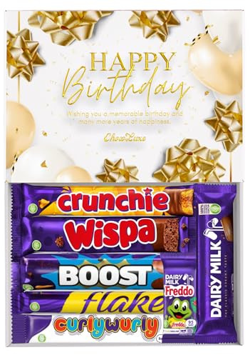 Chocoluxe Co Chocolate Birthday Gift For Men | Filled with Dairy Milk Selections | Birthday Gift for Him, Men's Birthdays - Dad, Boyfriend, Son, Husband | Letterbox Friendly Chocolate Hamper Box