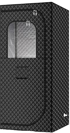 Sauna a Vapore Portatile, Box Sauna Portatile per La Casa Con Generatore Vapore 1200w, 2l Capacità, Tenda Sauna Corpo Intero, Sedia Pieghevole, Telecomando, Spa Personale(80cm(31.4in))