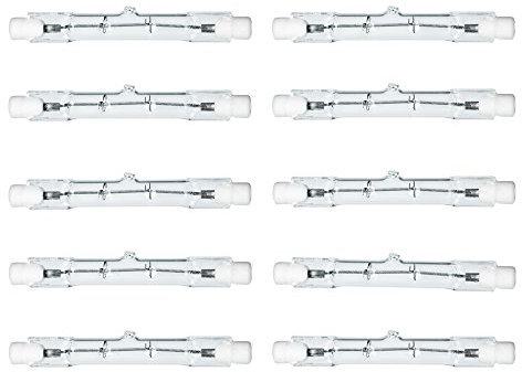 NCC-Licht 10 x Eco Halogen Leuchtmittel 60 Watt Halogenstab R7s 78mm, Arbeitsleuchten und Stehleuchten, ersetzt 80 Watt Glühbirne