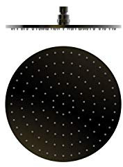 tres - Rociador de ducha Dimensiones: Ø 300 mm. Rótula orientable. Material: Latón. Boquillas anticalcáreas. - Negro Metalizado