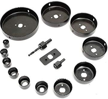 CLICLED Set seghe a tazza 16pz seghe da taglio perforazione legno metallo punte trapano