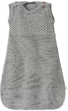TRÄGER-Schlafsack Baby & Kleinkind - 100% Bio-Merino, TOG 1.7 – atmungsaktiv - Unisex Gr. 60 cm & 75 cm - nachhaltig & fair - für Sommer & Winter - Made in Germany | Grau Gr. 2 (75 cm)
