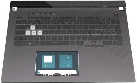ASUS 90NR05C2-R32GE0 Original Tastatur inkl. Topcase DE (deutsch) schwarz/weiß/schwarz mit Backlight (RGB 4-Zone) für ROG Strix G17 G713QR/G713QM