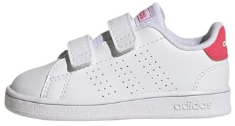 adidas Mixte bébé Advantage Lifestyle Court Two Hook-And-Loop Shoes, Cloud White / Real Pink / Core Black, 27 EU