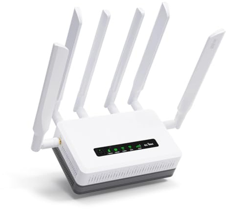 GL.iNet GL-XE3000 (Puli AX) 5G Router with SIM Card Slot, Dual SIM Cellular Router, Wi-Fi 6, 6400mAh Battery, Multi-WAN, VPN, OpenWrt, Secure 5G Routers for Office, Retail, Events, Remote Work