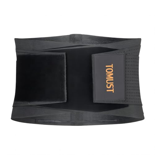 TOMUST Back Brace for Lower Back Pain Relief, Lumbar Support Belt with Dual Adjustable Straps for Lifting, Working, Sitting and Daily Support for Men Women, XL