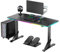 ULTRADESK - Iron - Computertisch - Schreibtisch für Gaming Monitor, Gaming Tisch, Höhenverstellbarer Schreibtisch mit RGB LED Hintergrundbeleuchtung - für 2 Monitore - Groß, Höhenverstellbar - Schwarz