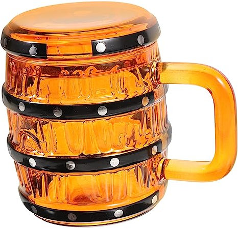HOLIDYOYO Chope à Bière Rétro Verre Avec Couvercle Mug Pratique Multi-fonction Pour Bar Restaurant Et Fête