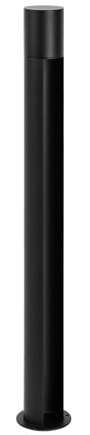 EDO Pollare AIDEN 85 cm Svart - Utomhuslampa med GU10 Fäste i Aluminium - IP44 Trädgårdslampa för Terrass, Balkong, Infart - Modern Väglampa för Utomhusbruk
