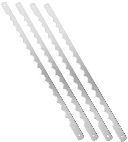 ULTECHNOVO 4 Piezas Cuchillas de Repuesto para Máquina de Pan Inoxidable Cortador de Pan y Pasteles Accesorio para Cortar Rebanadas Uso Hogar y Panaderías