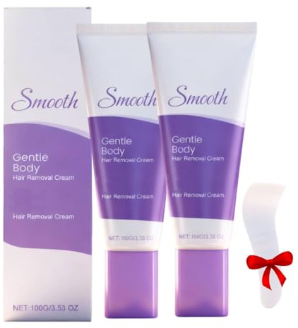 Haarentfernungscreme für Bikinizone & Achseln, Haarentfernungs-Set Gesicht, Enthaarungscreme Intimbereich für sensible Haut, Tube mit gewölbtem Applikator, Gesichtshaarentferner für Frauen (2)