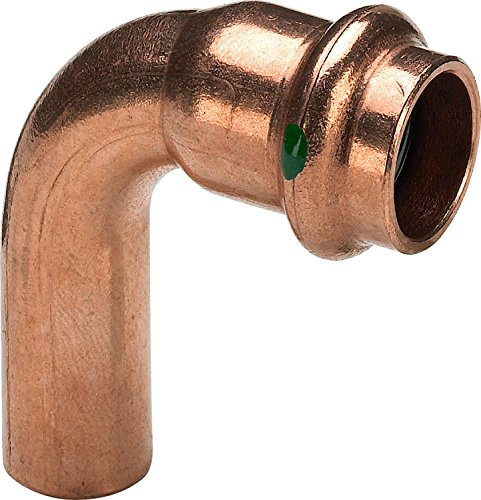 Viega Profipress 90° Bogen 22mm, Kupfer, Pressfitting, SC-Contur, Schwarz